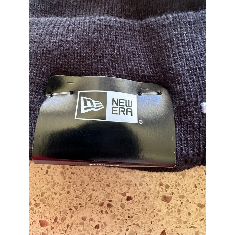 New Air Force Falcons New Era Striped Black Gray Knit Pom Hat Beanie NCAA
